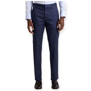 NWOT BONOBOS Mens Athletic Fit Wool Blend Dress Pants 28/32 Blue Business Solid